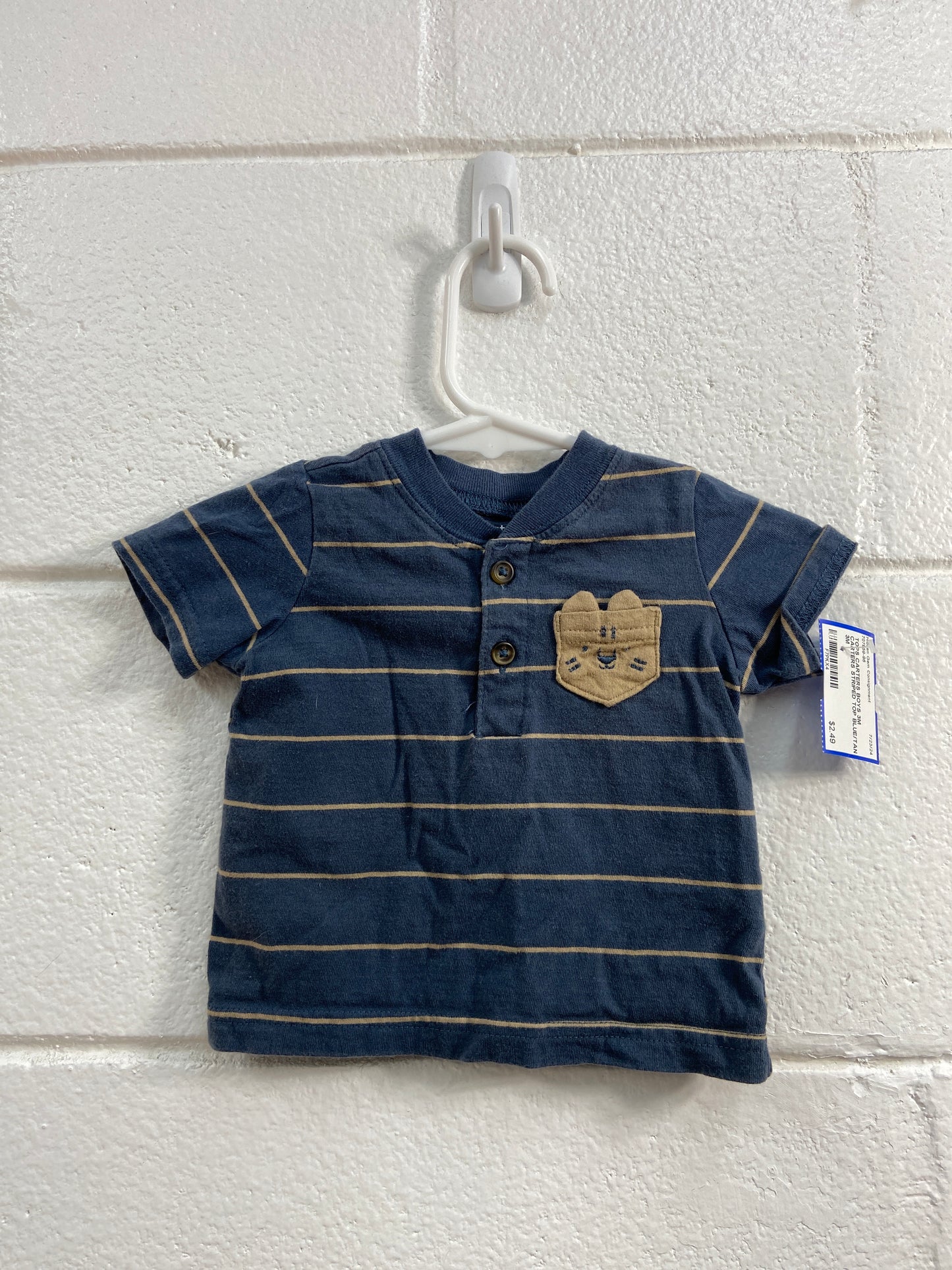 BOYS 3M CARTERS STRIPED TOP