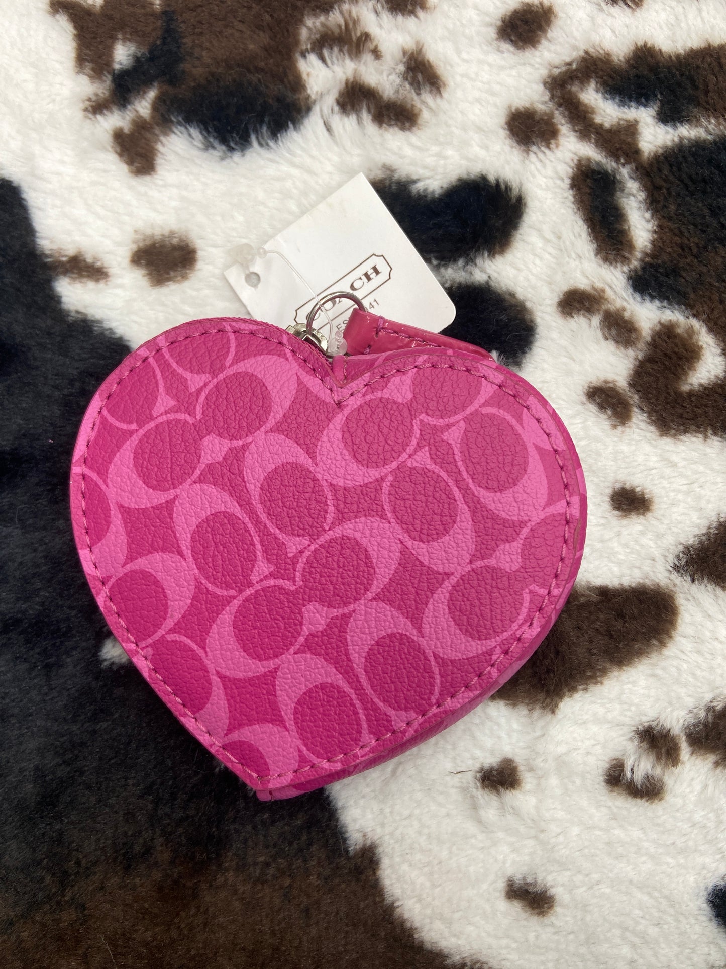 COACH HEART SHAPED COIN PURSE