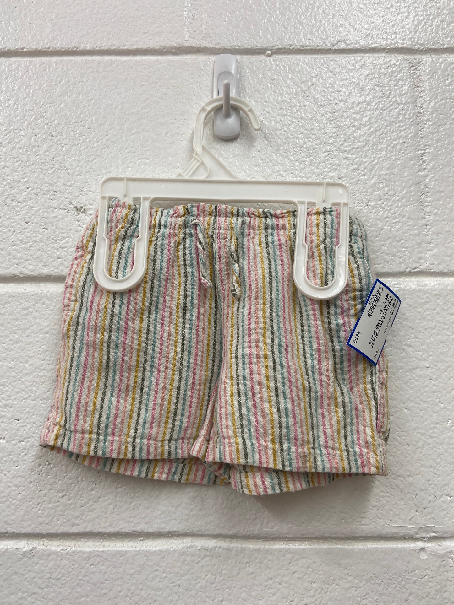 GIRLS 2T OLD NAVY STRIPED SHORTS