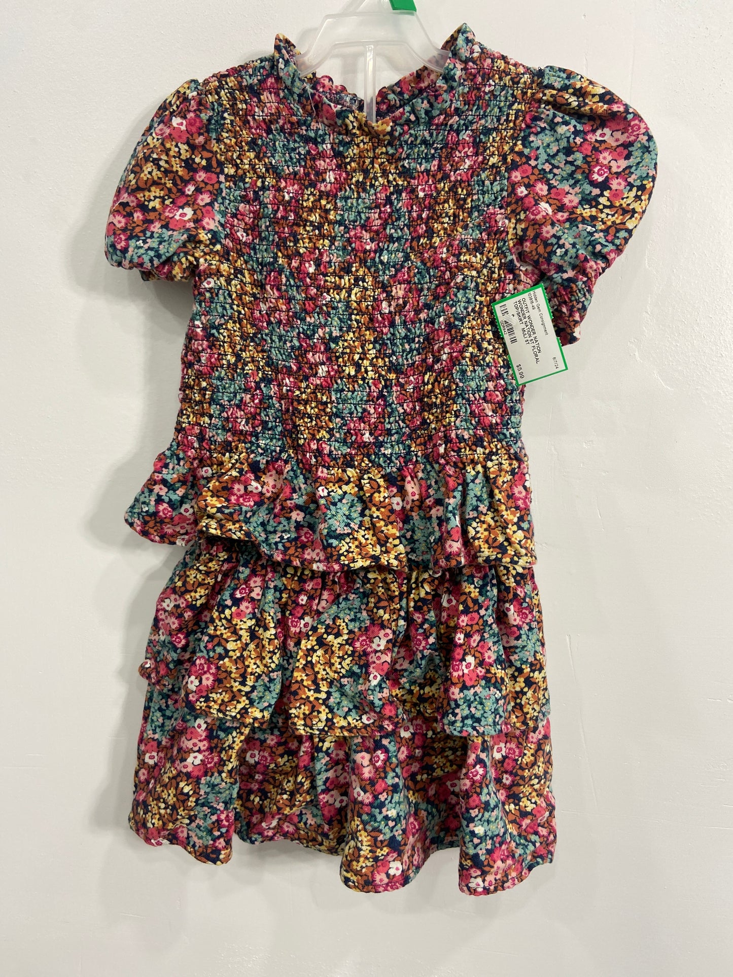 WONDER NATION 5T FLORAL TOP/SKIRT