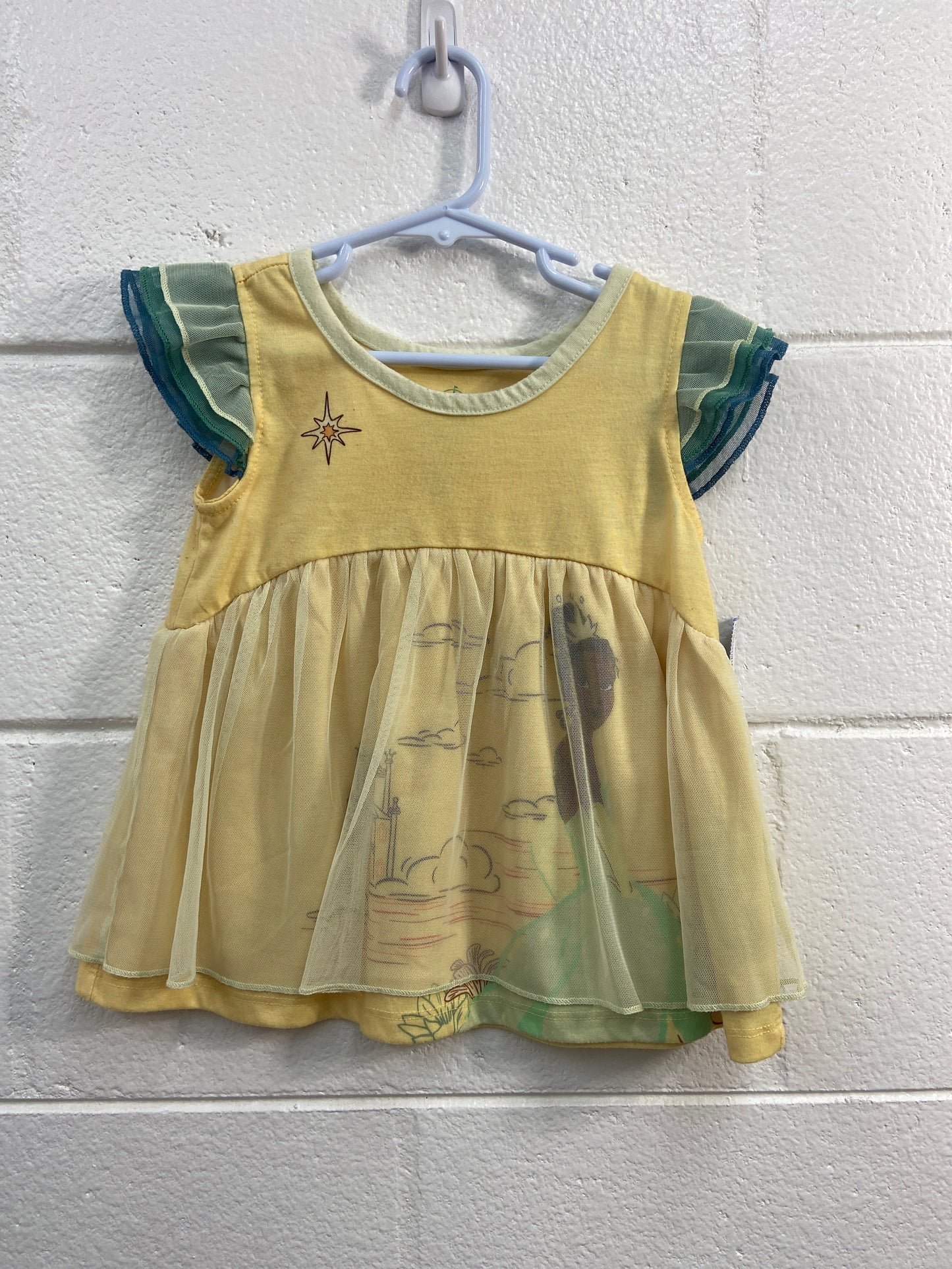 GIRLS DISNEY TIANA YELLOW TOP 4