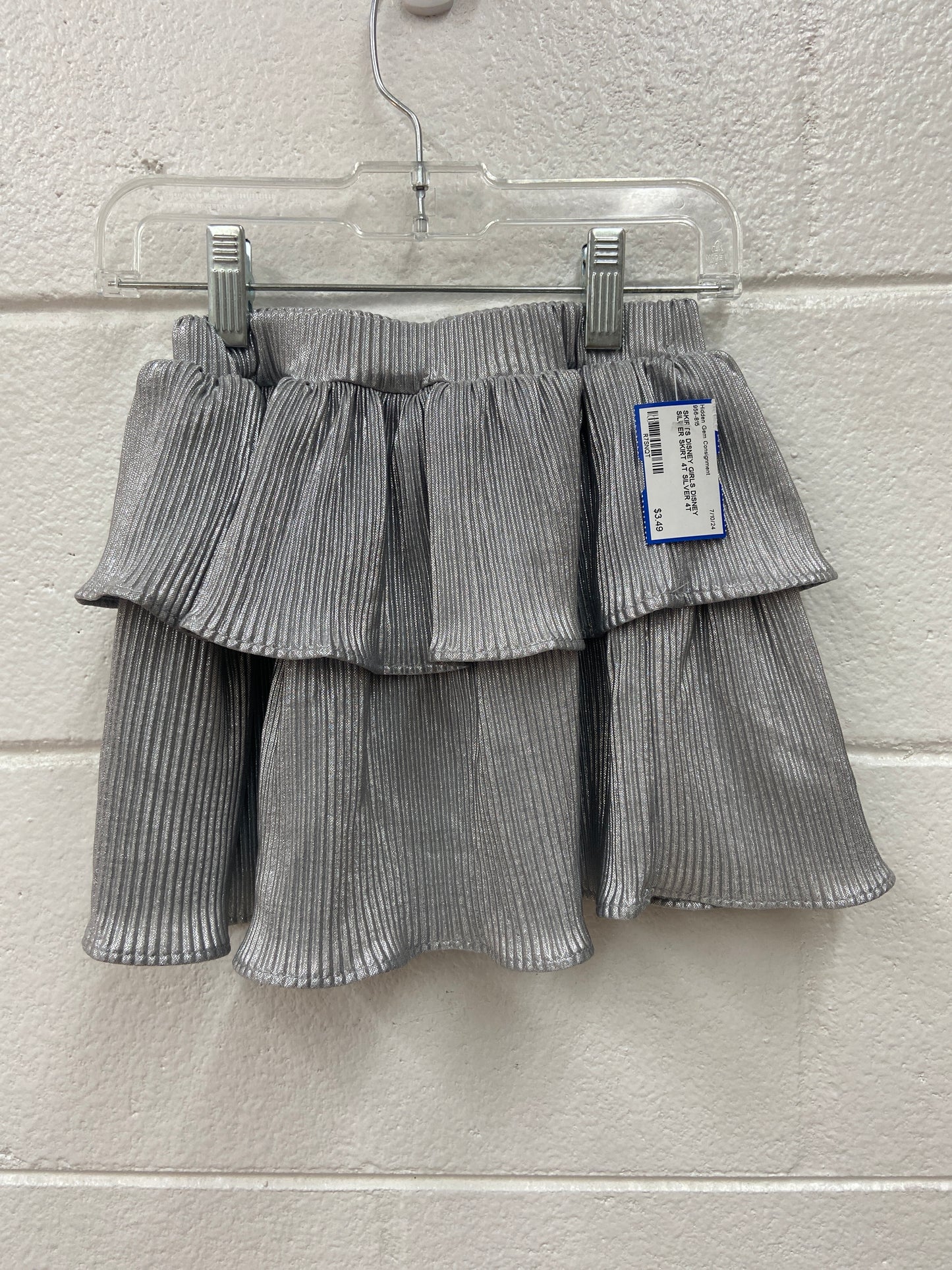 GIRLS DISNEY SILVER SKIRT 4T