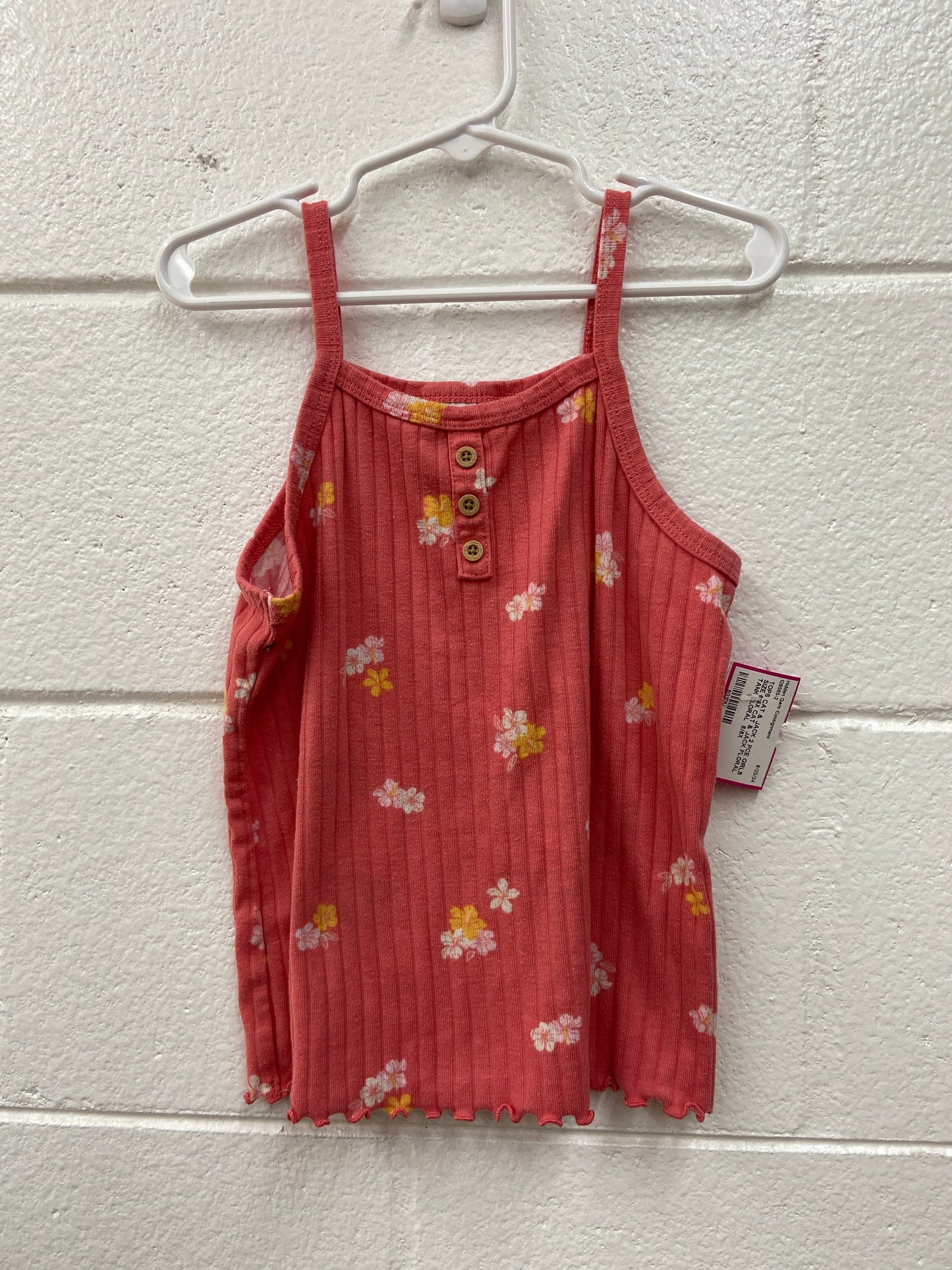 GIRLS SIZE 6/6X CAT & JACK FLORAL TANK