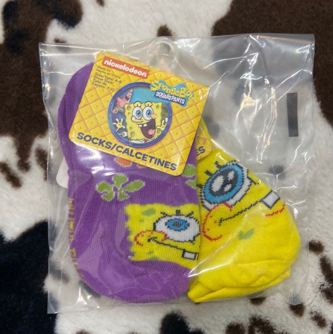 *NEW* NICKELODEON 2PK SPONGEBOB SOCKS