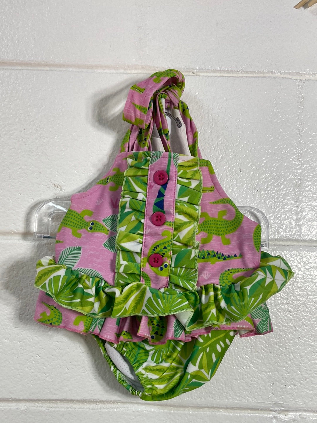 GIRLS FOXTAIL LILIES CROCODILE SWIM SET SIZE 3T