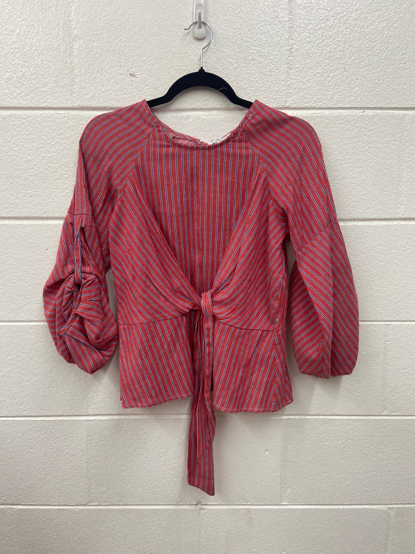 WOMENS ROOMATES RED STRIPE TOP MED