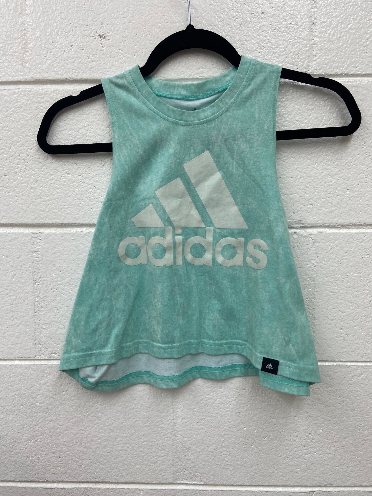 WOMENS ADIDAS GREEN ATHLETIC CROP TOP MED