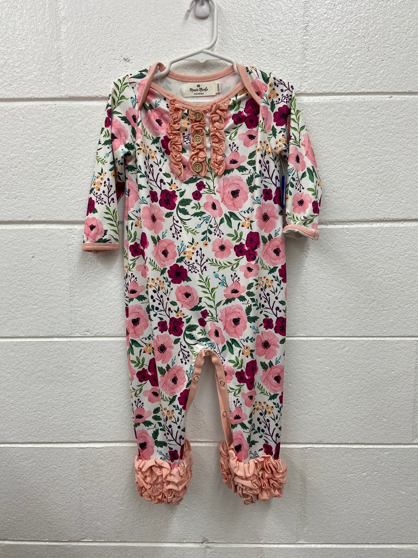 GIRLS 18/24M MARIA NICOLE FLORAL ROMPER