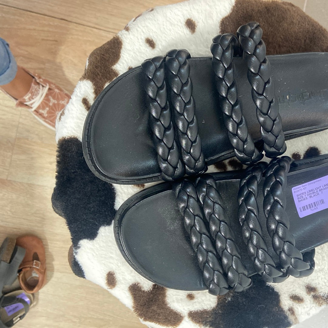 LIMELIGHT SIZE 7 DOUBLE BRAIDED SLIP ON SHOES