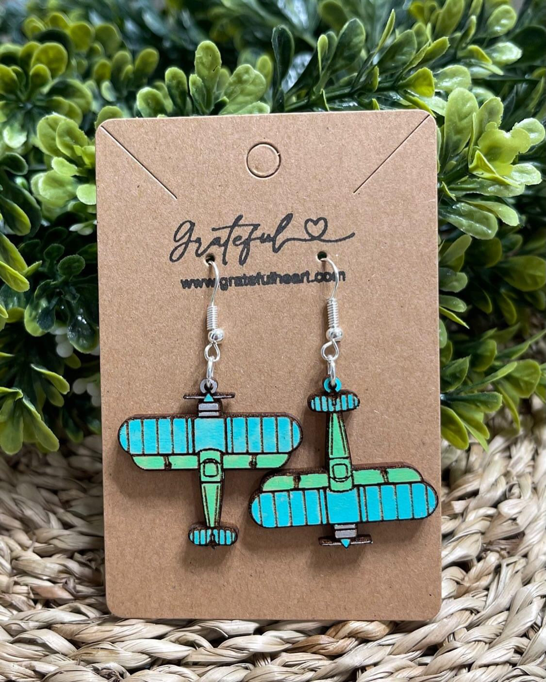 BIPLANE DANGLE EARRINGS