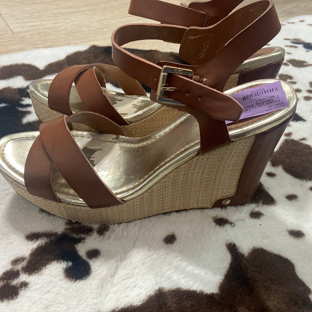 LIZ CLAIBORNE WEDGE SANDAL SIZE 7