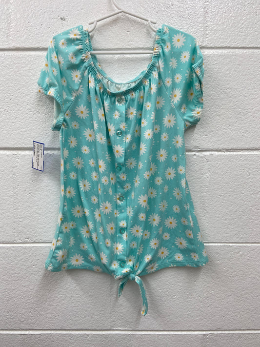 GIRLS STAR RIDE BLUE DAISY TOP LARGE 10/12