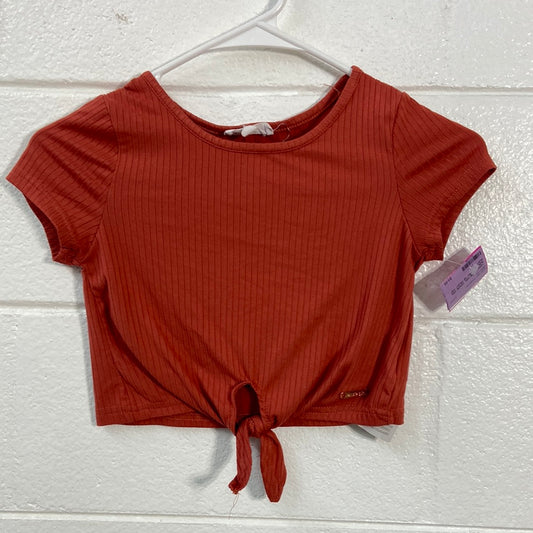 KENZIE GIRL SIZE 10 RIBBED TIE FRONT TOP