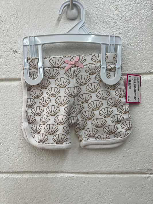 GIRLS 3/6M GOLD SHELL SHORTS