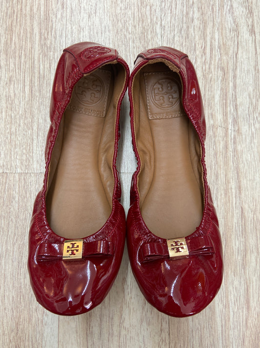 TORY BURCH SIZE 7 BALLET FLATS PATENT LEATHER