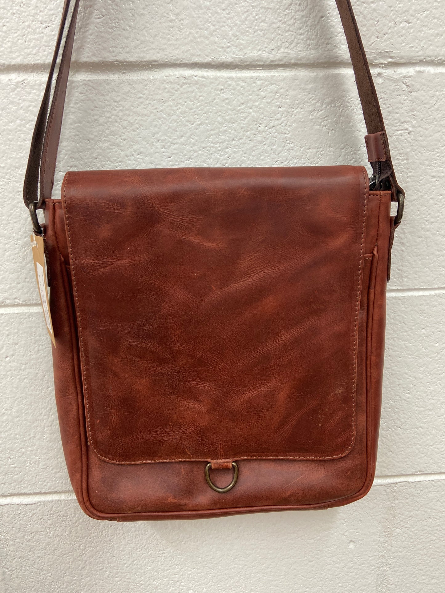 BROWN LEATHER SHOULDER BAG