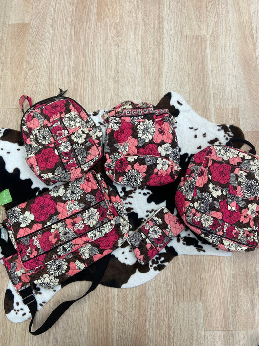 VERA BRADLEY MOCA ROUGE 5 PC HANDBAG SET