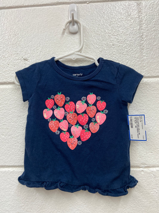 GIRLS 18M CARTERS STRAWBERRY HEART TOP