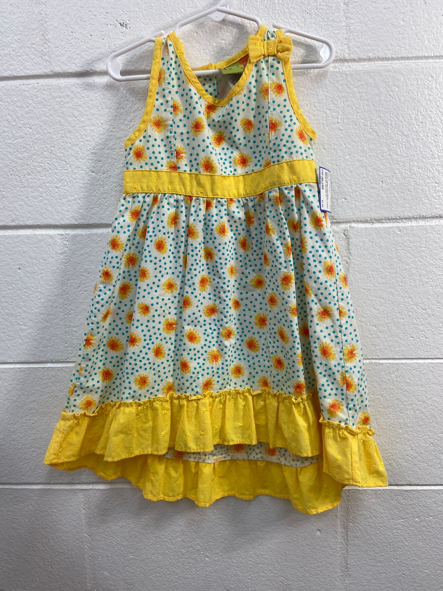 GIRLS PENELOPE YELLOW SUNFLOWER DRESS 4T