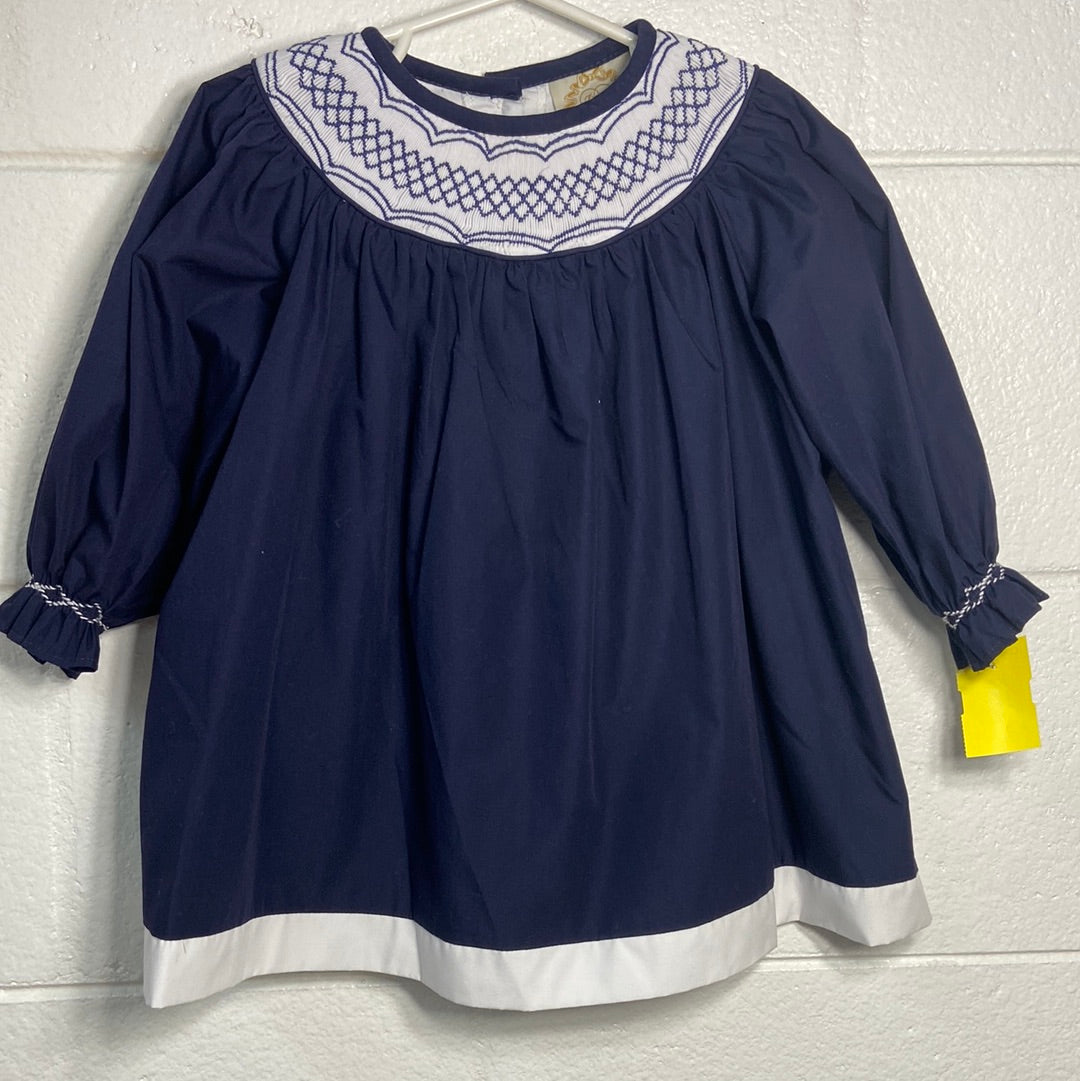 GIRLS BEAUFORT BONNET COMPANY SMOCKED DRESS SIZE 12/18M