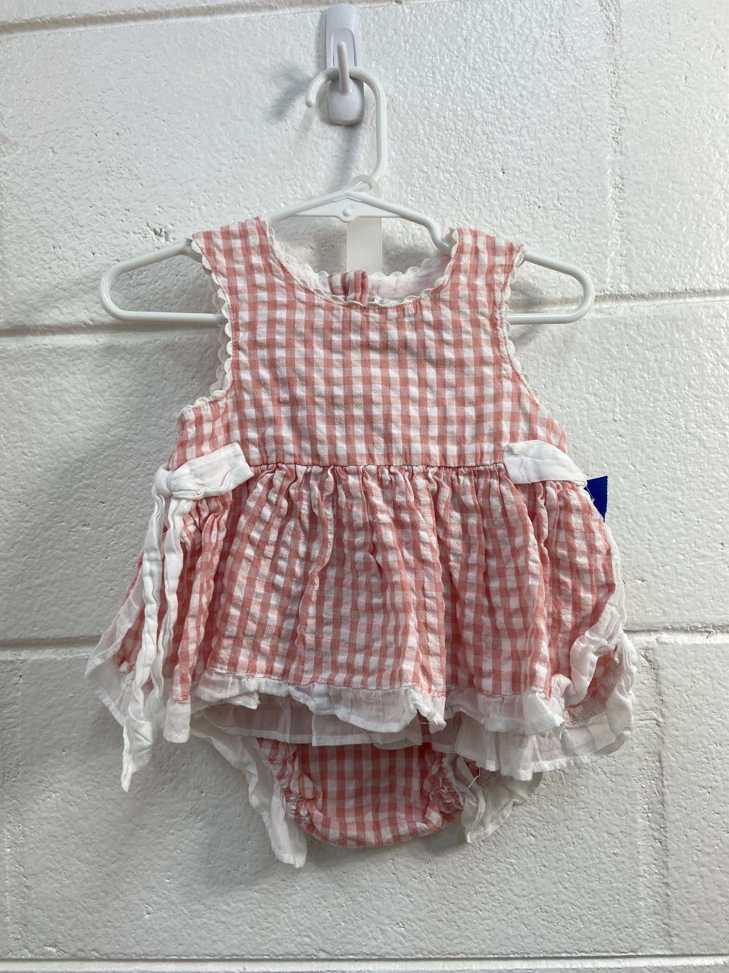 GIRLS 18M RARE EDIITIONS GINGHAM 2 PC SET