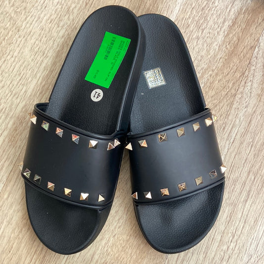 GOLD STUDDED SLIP ON SHOES