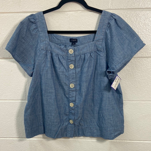 J CREW LARGE CROPPED DENIM TOP