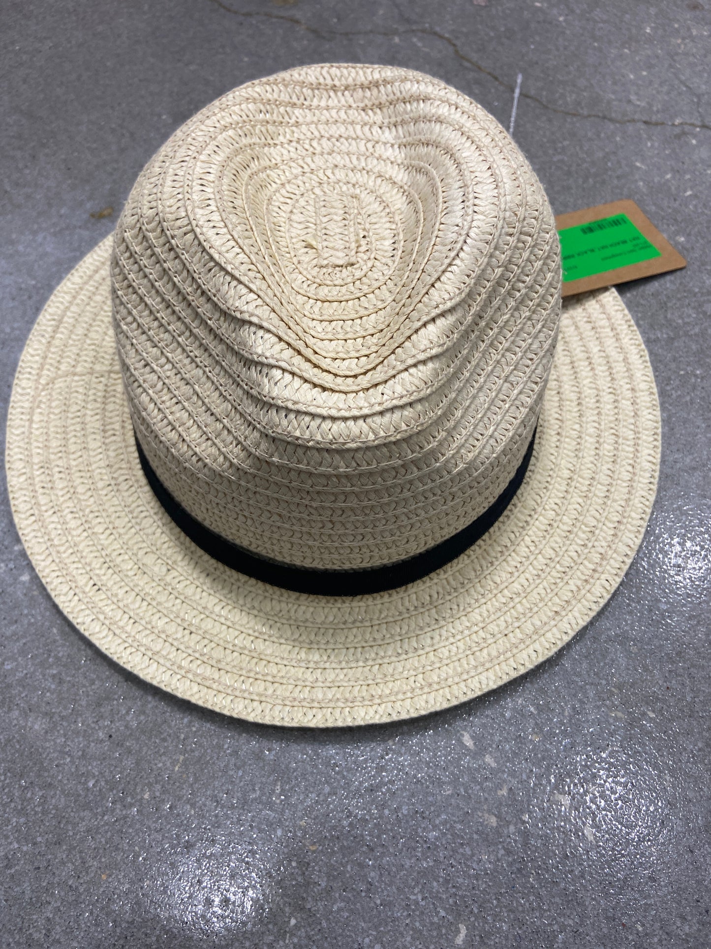BEACH HAT, BLACK RIBBON