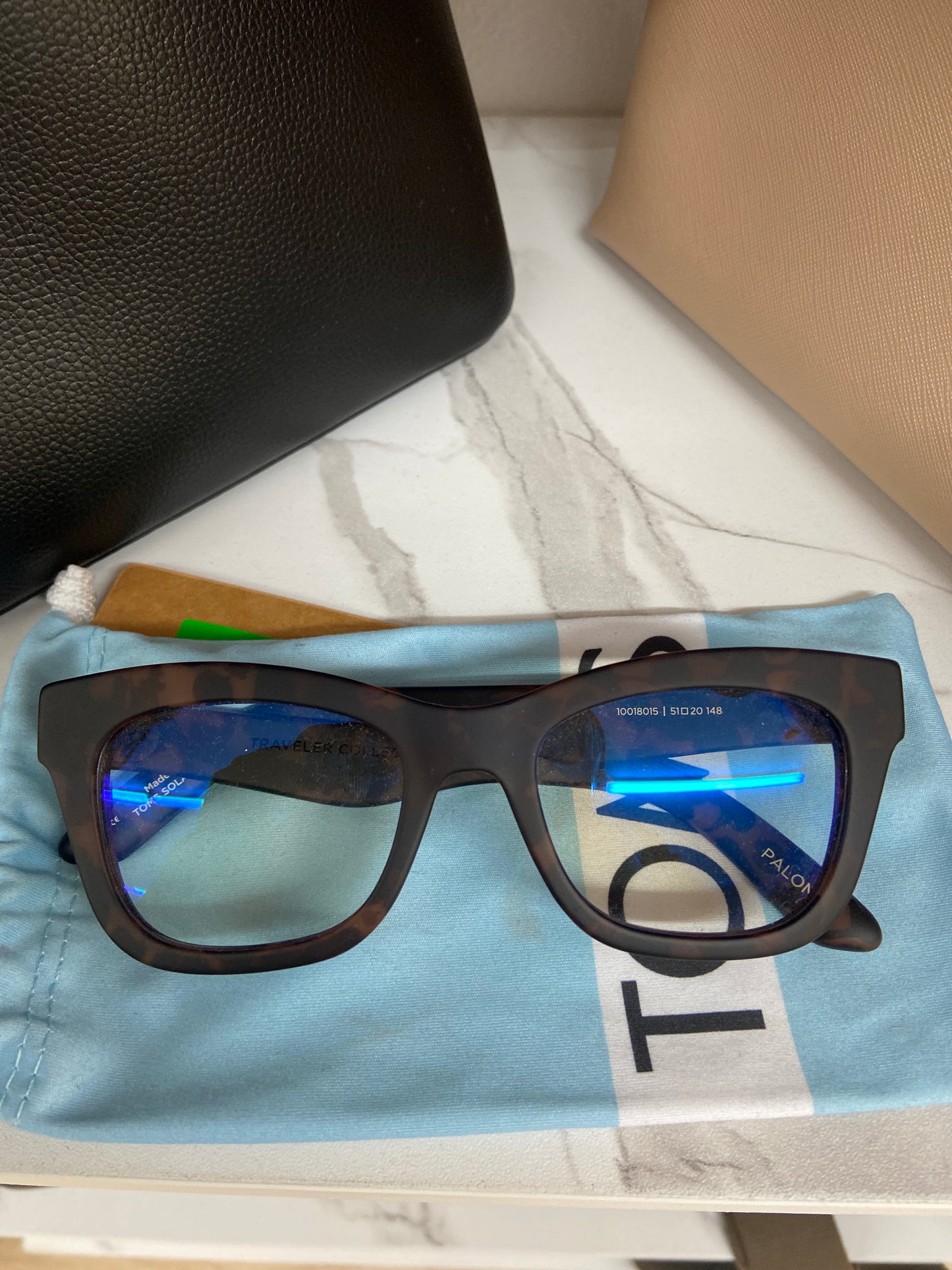 TOMS SOLAFLEX PALOMA TORTOISE BLUE LITE GLASSES