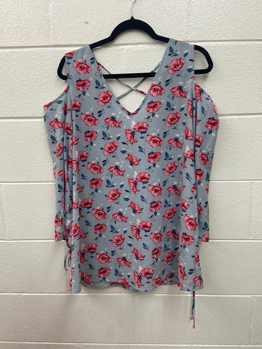 WOMENS MISIA BLUE FLORAL TOP LARGE
