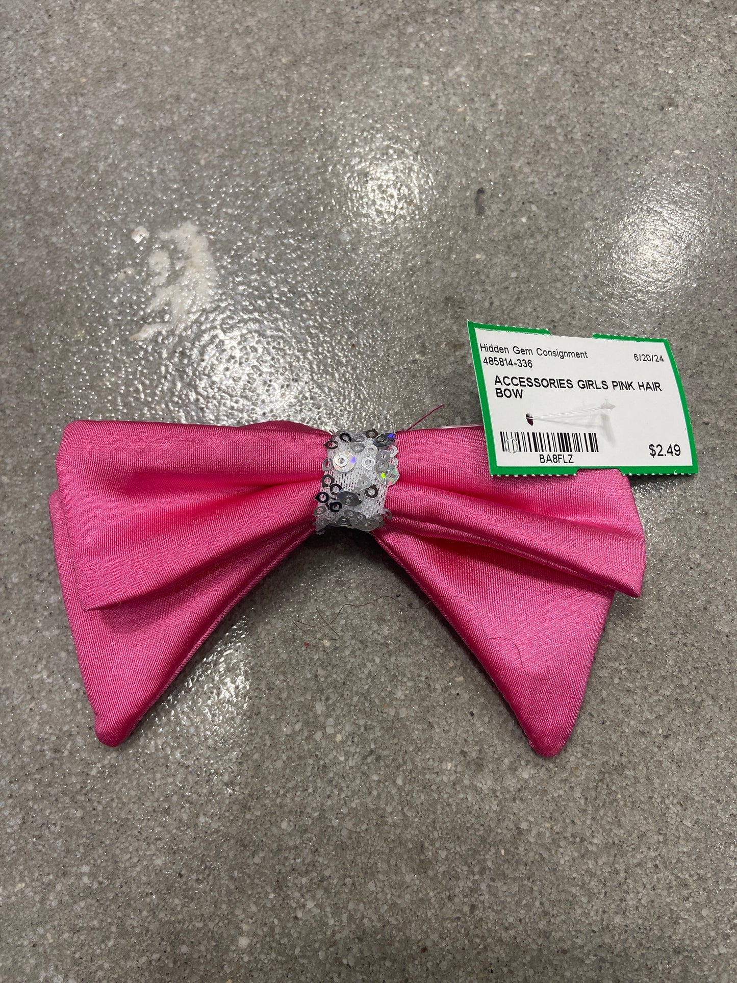 GIRLS PINK HAIR BOW