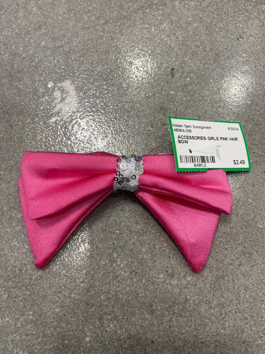 GIRLS PINK HAIR BOW