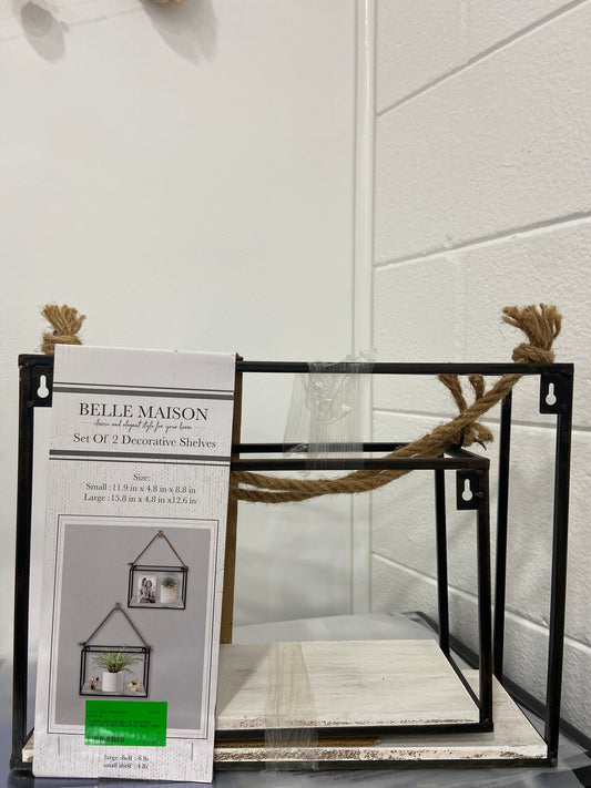 BELLE MAISON SET OF 2 DECORATIVE SHELVES