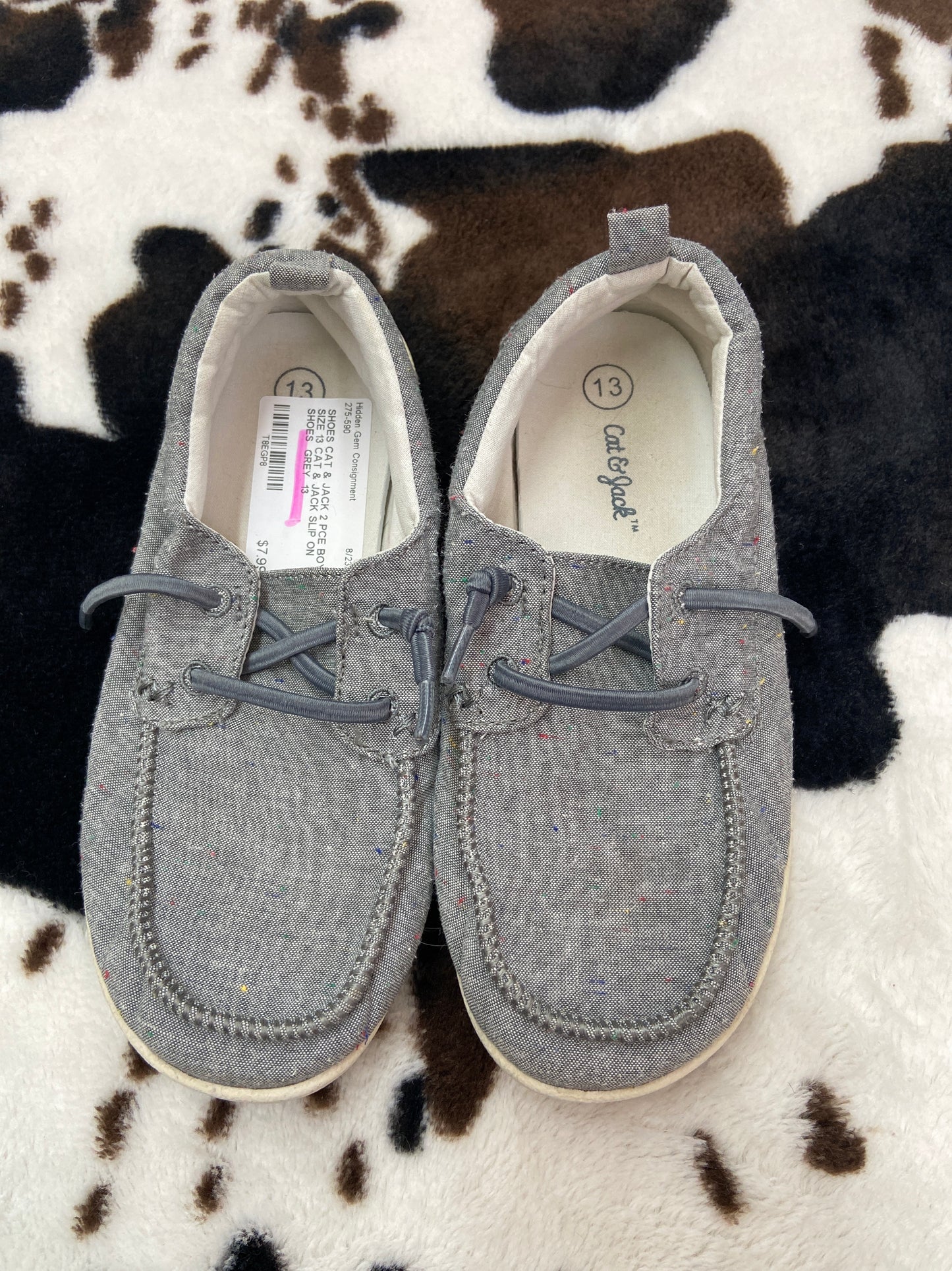 BOYS SIZE 13 CAT & JACK SLIP ON SHOES