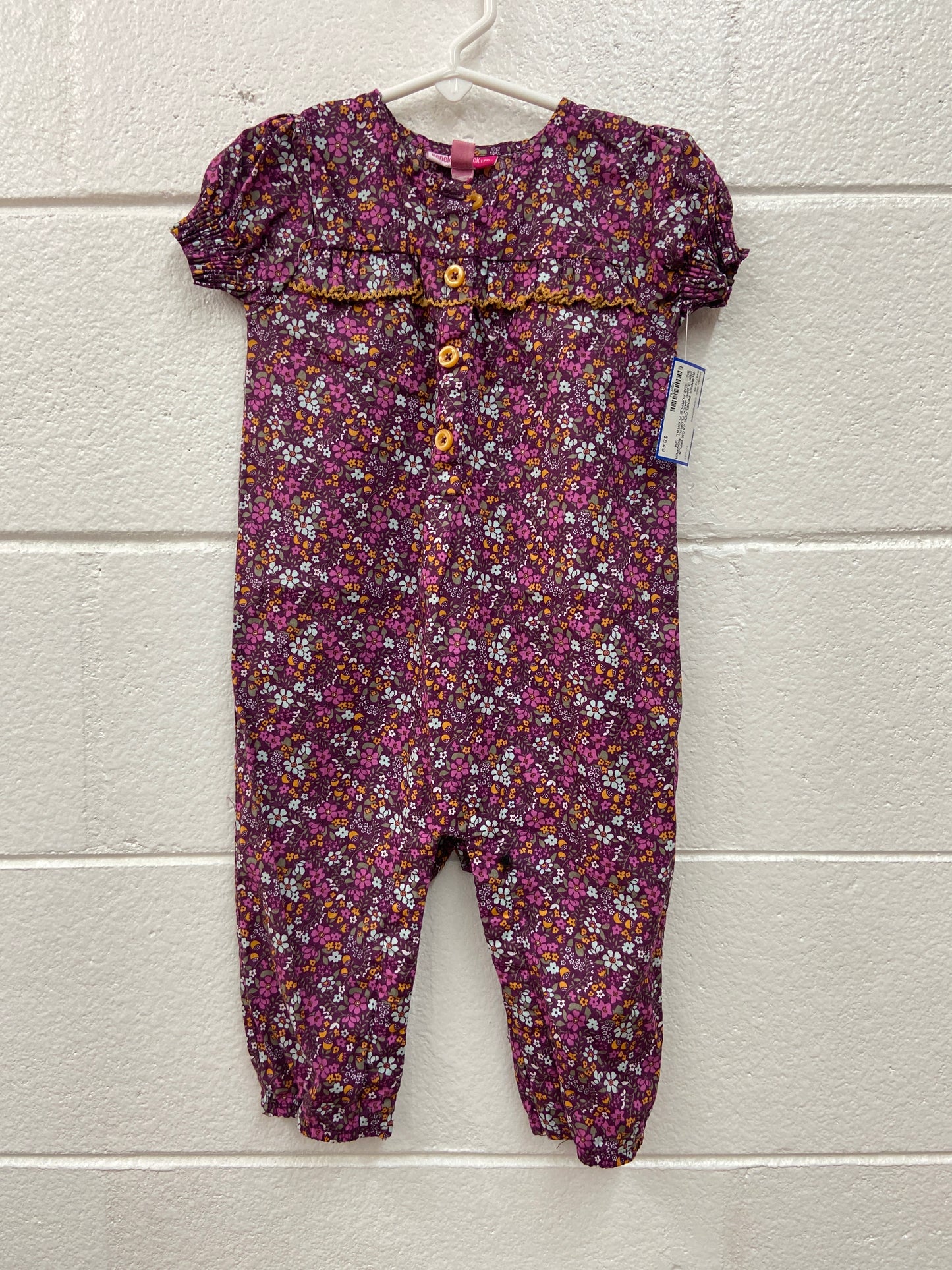 GIRLS PENELOPE JACK FLORAL ROMPER SIZE 12M