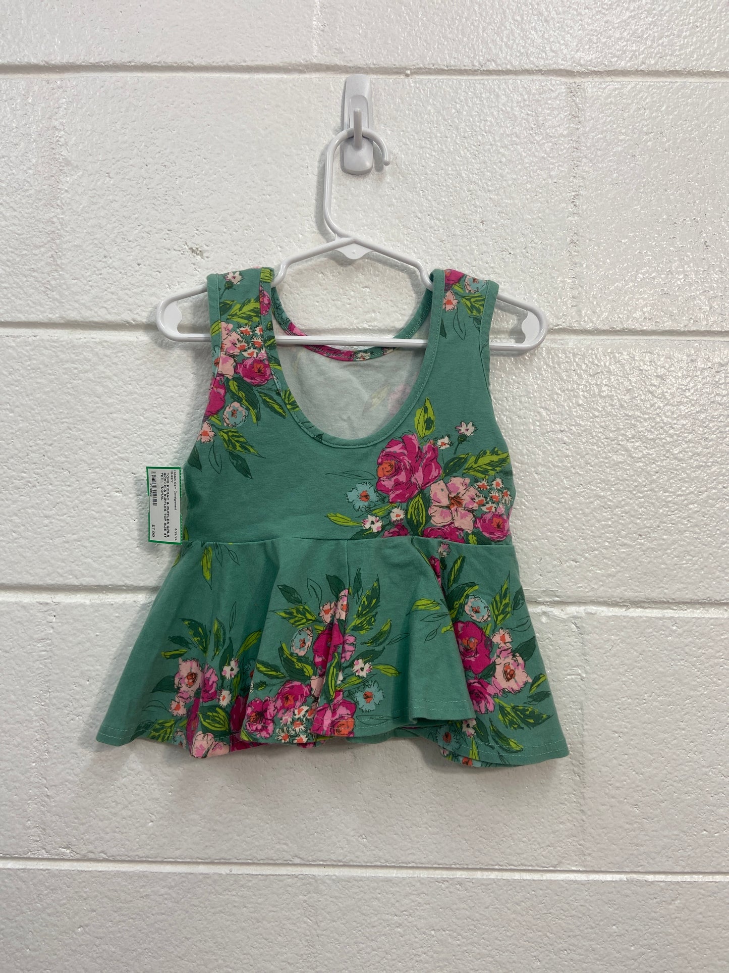 GIRLS RICRAC & RUFFLES TOP SIZE 4T