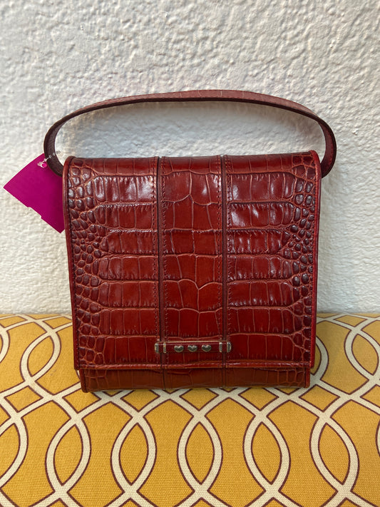 BRIGHTON FLAP MOC. CROCODILE LEATHER PURSE