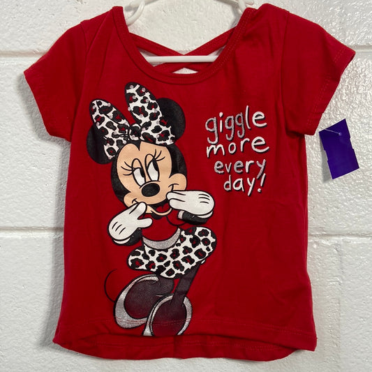 GIRLS 4T MINNIE MOUSE 'GIGGLE MORE' TOP