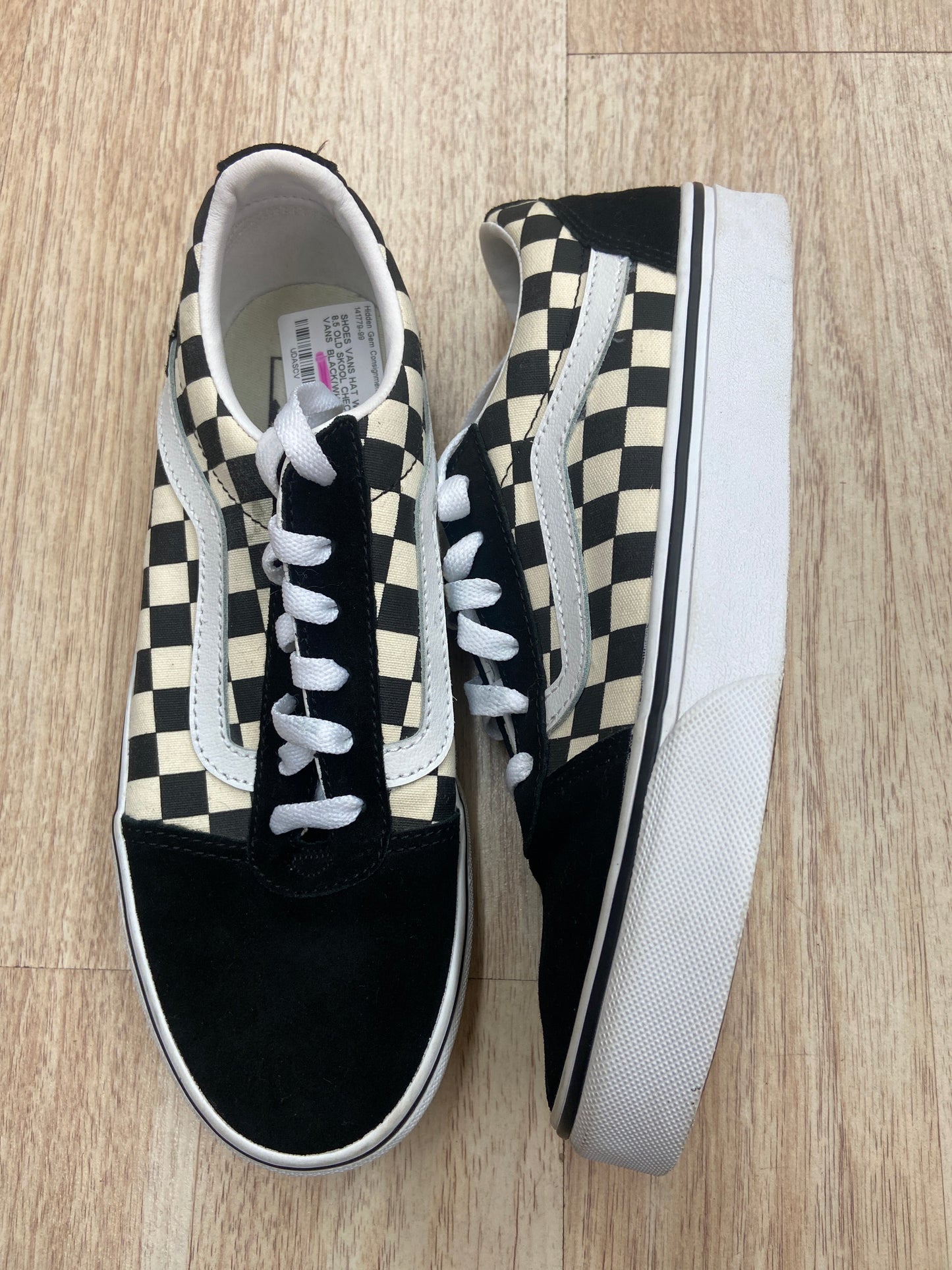 WOMENS SIZE 8.5 OLD SKOOL CHECKERED VANS