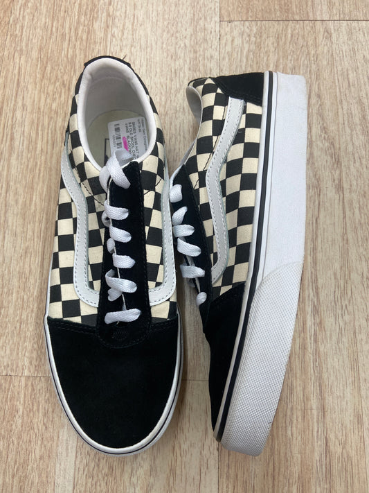 WOMENS SIZE 8.5 OLD SKOOL CHECKERED VANS