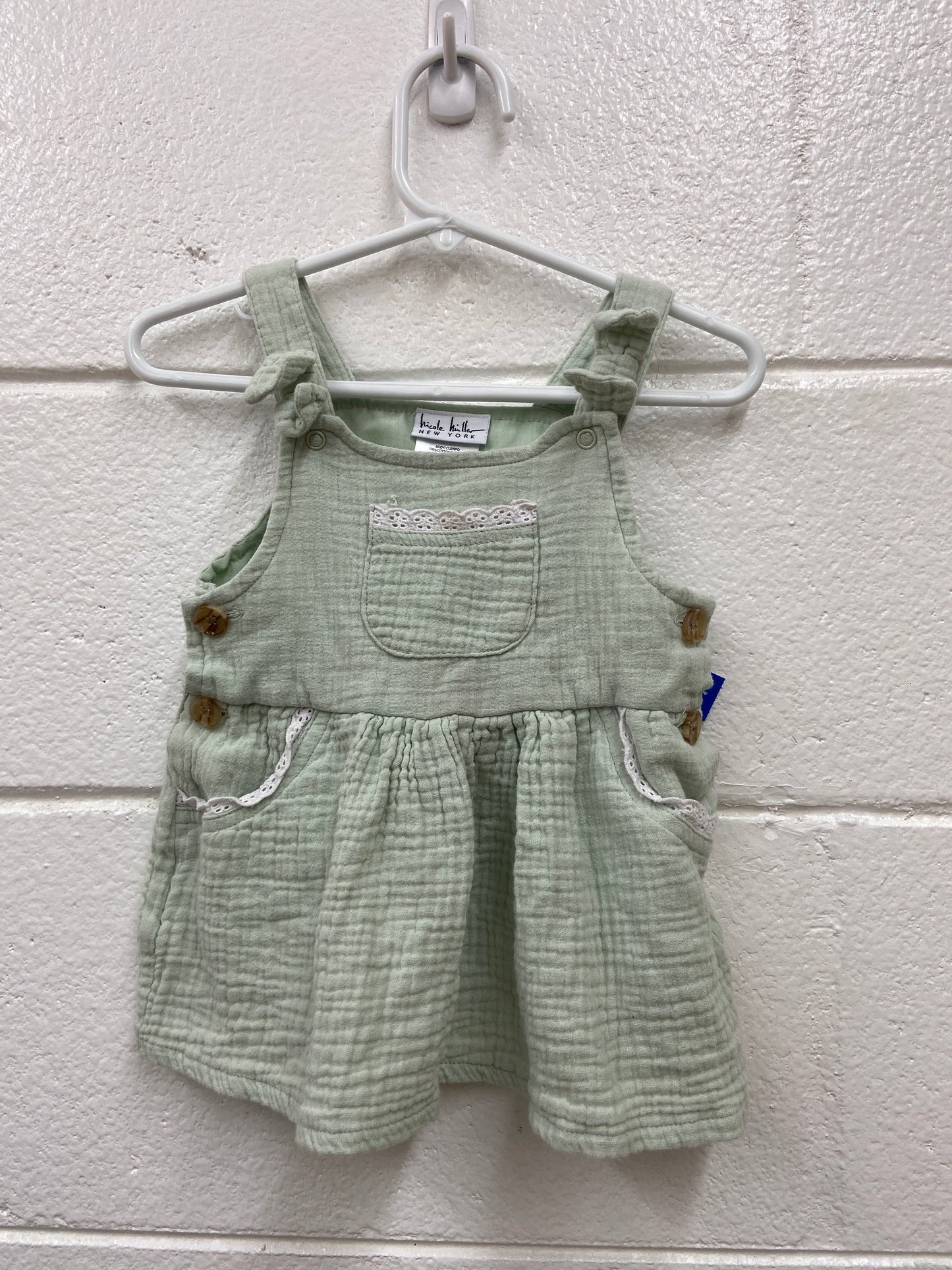 GIRLS 12M NICOLE MILLER OVERALL DRESS