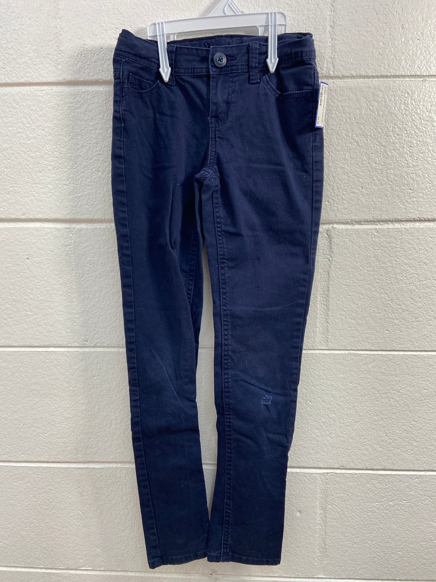 GIRLS JUSTICE NAVY PANTS SIZE 10 SLIM