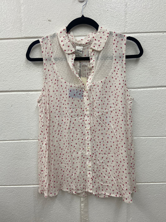 WOMENS DISNEY COLLECTION BY LAUREN CONRAD WHITE AND PINK TOP SMALL