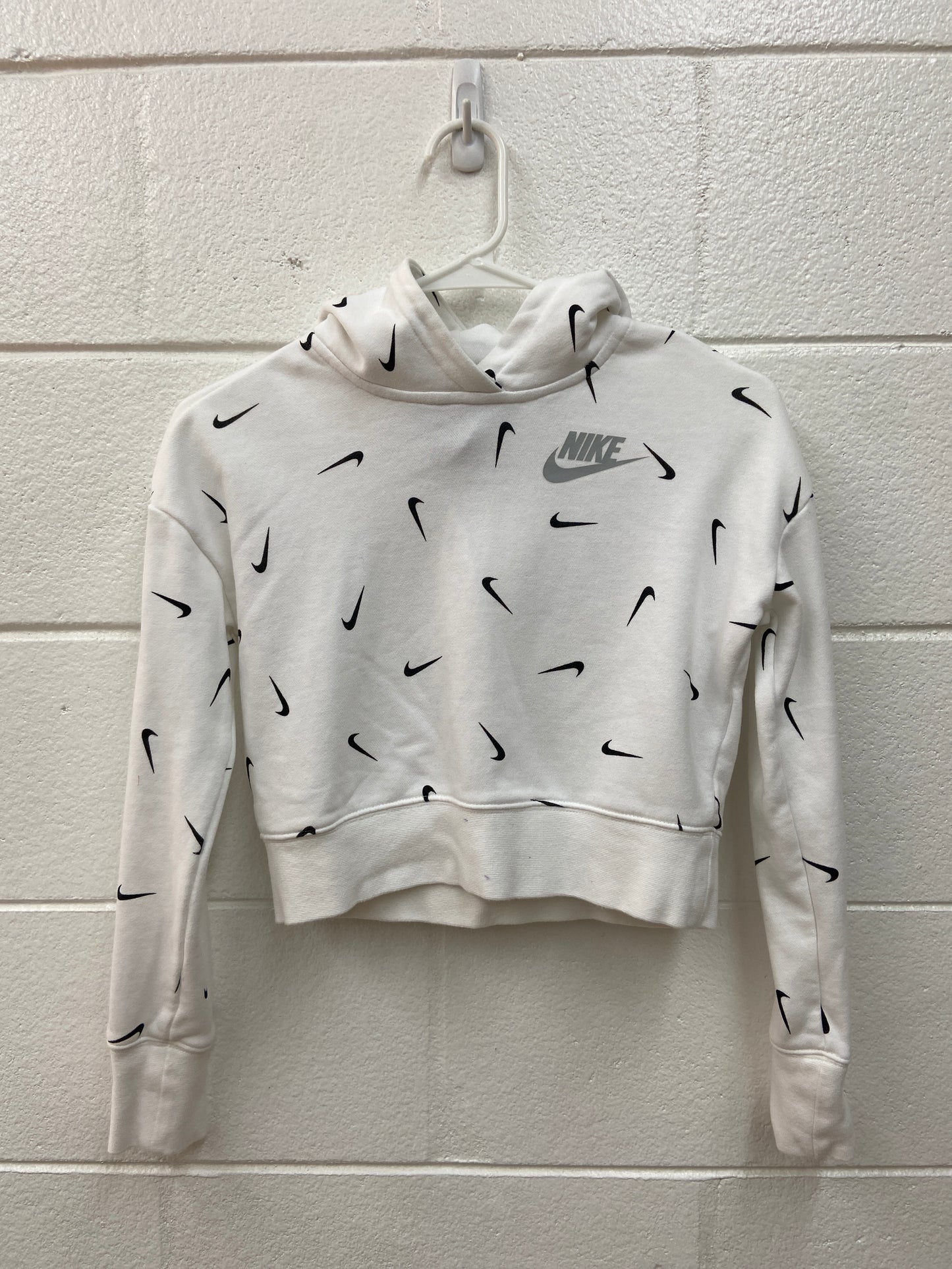 GIRLS SIZE 8 NIKE LS HOODED CROP TOP