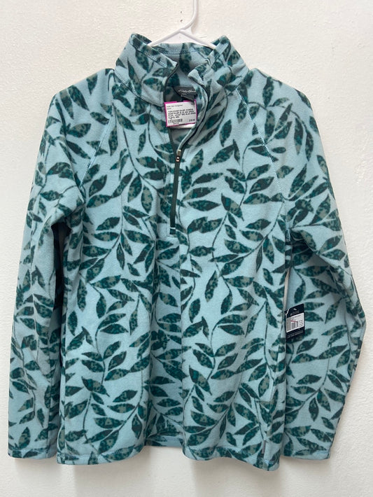WOMENS EDDIE BAUER BLUE AND GREEN FLOAL JACKET MED
