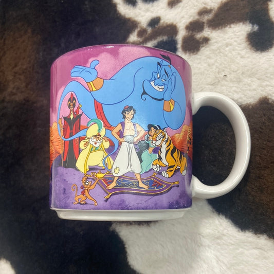 DISNEY VINTAGE 1990 ALADDIN COFFEE MUG