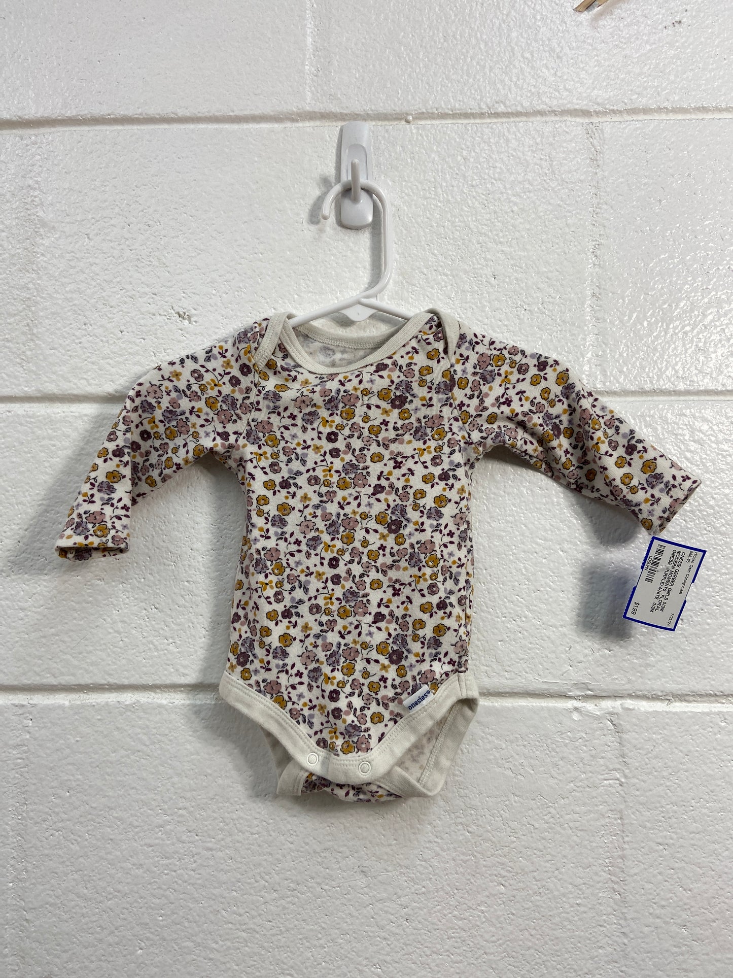 GIRLS 0/3M MODERN MOMENTS FLORAL ONEISE