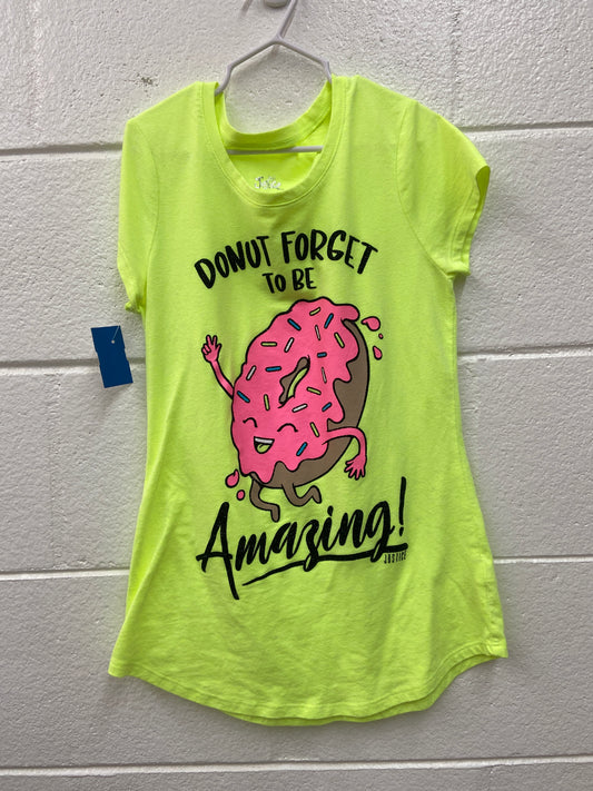GIRLS JUSTICE LIME GREEN TOP 12