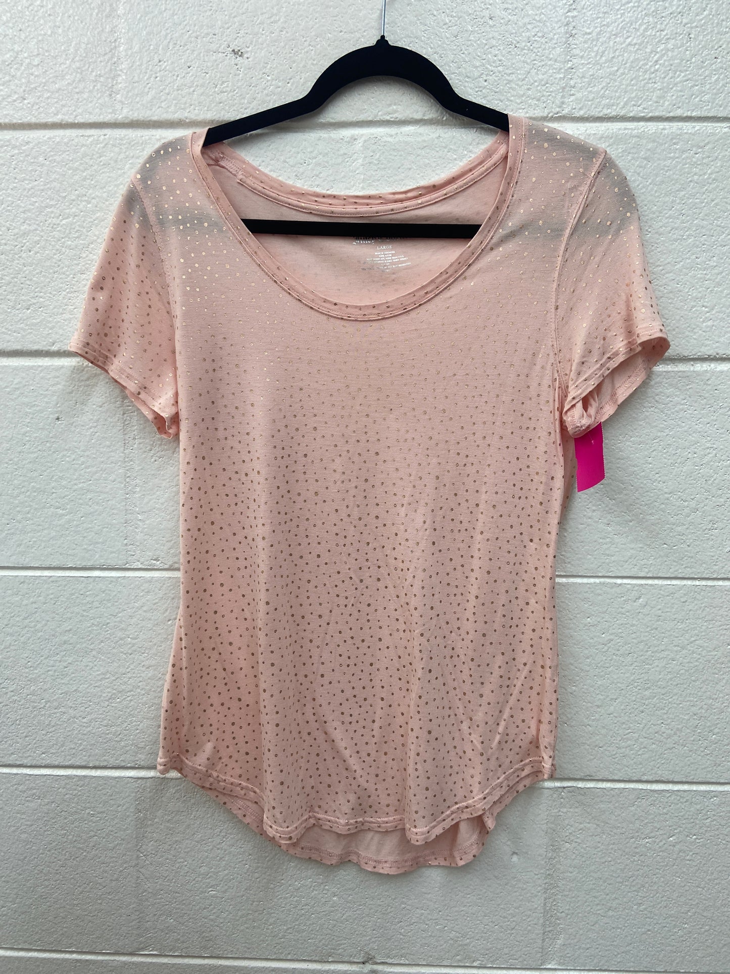 WOMENS LARGE JUICY COUTURE GOLD POLKA DOT TOP