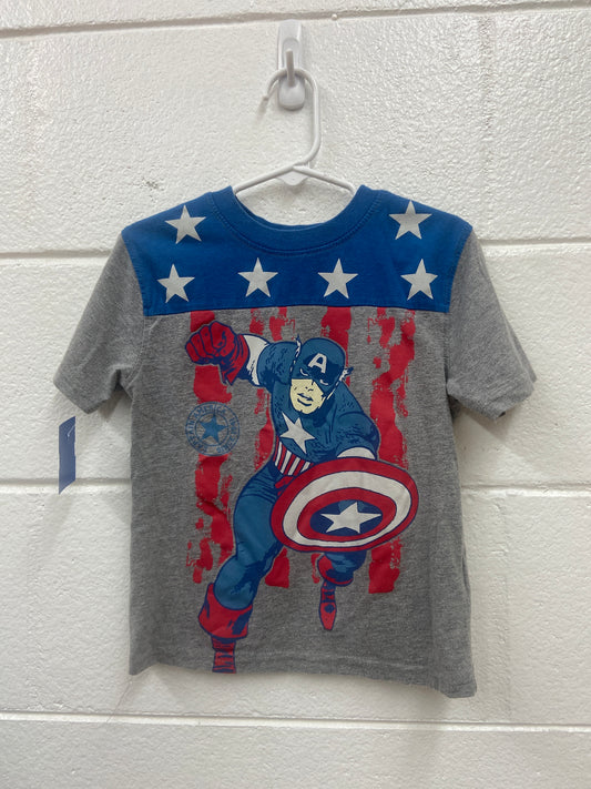 BOYS 4T MARVEL CAPTAIN AMERICA TOP